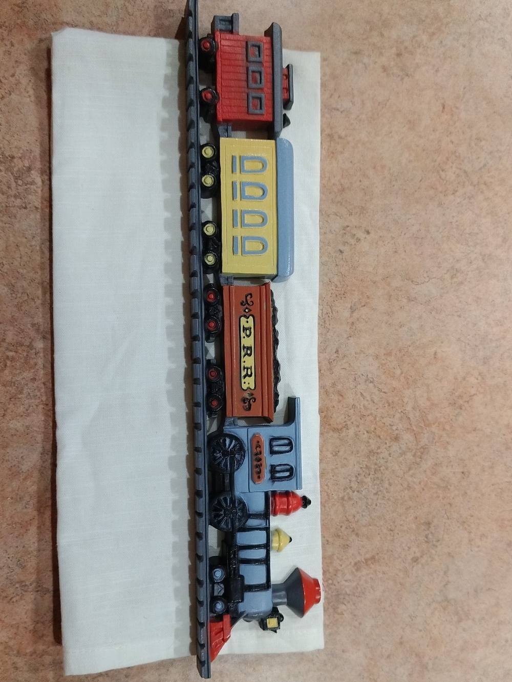 Vintage Burwood plastic train wall hanging (model 3110) from 1990.